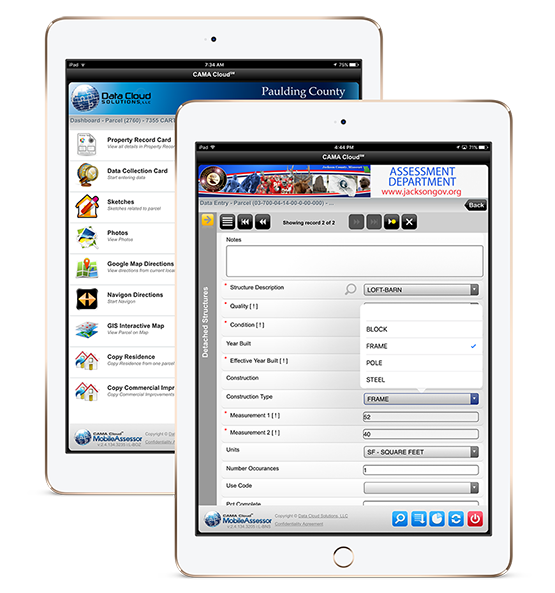 iPad displaying MA Data Collection.